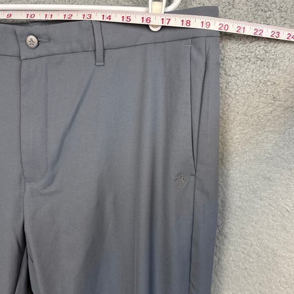 Original Penguin Men's Flat Front Golf Pants Twill Stretch Fabric Gray 38x32 - Picture 5 of 9